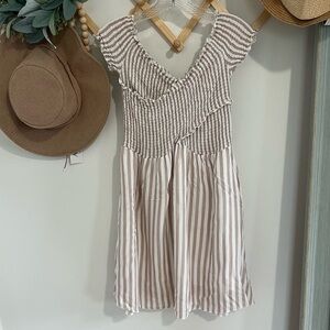 Striped Off-The-Shoulder Dress